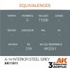 AK Interactive AK11911 A-14 INTERIOR STEEL GREY – AIR 17ml